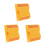 3Pcs Easy Install Yellow Plastic Reflective Roadside Safety Markers 1