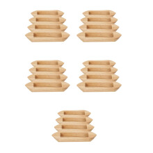 20Pcs Khaki Wood Mini Boat Models Small Sailboat Desktop Decoration