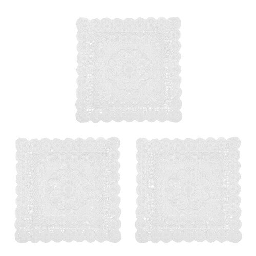 3Pcs White Lace Microwave Oven Cover Appliance Protector for Kitchen