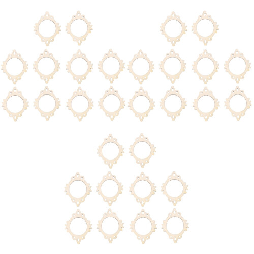 30Pièces En Bois Beige Pour Bricolage Manualités Solides 1