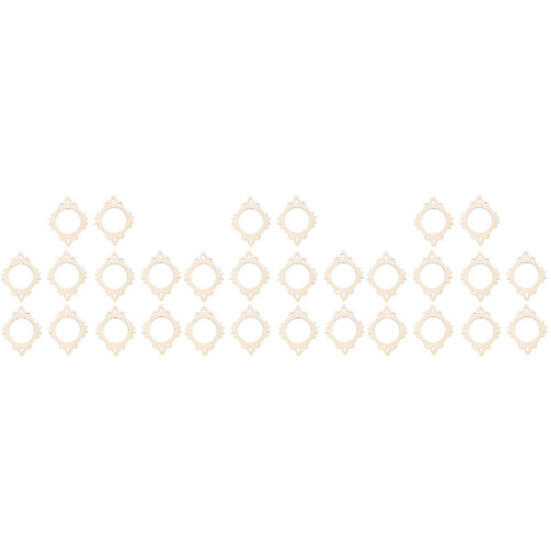 30Pièces En Bois Beige Pour Bricolage Manualités Solides 2
