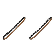 2Pcs Coffee Polyester Hat Bands for Men Women Cowboy Fedora Decoration