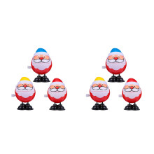 6Pcs Kids Xmas Wind-Up Toys Mini Santa Claus Walking Gifts