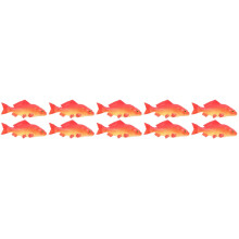 10Pcs PU Artificial Fish Model Red Simulation Fish Figurines for Decor