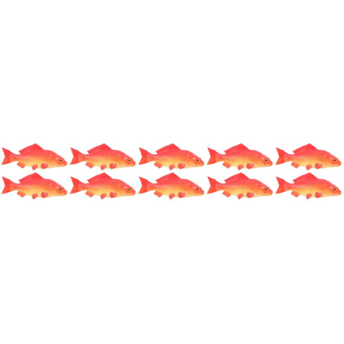10Pcs PU Artificial Fish Model Red Simulation Fish Figurines for Decor