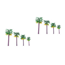 24Pcs Green Landscape Model Trees Plastic Palm Tree Scenery DIY Decor