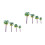 24Pcs Green Landscape Model Trees Plastic Palm Tree Scenery DIY Decor 1