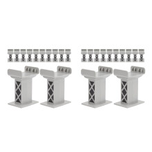 24Pcs Plastic Railway Bridge Pier Multi-Tiered Track Support Blocks