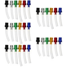 30Pcs Atv Gas Caps Vent Motorcycle Tank Breather Hose Aluminum Rubber
