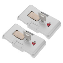 2Sets Silver ABS Zinc Alloy Suitcase Lock Clasp with Keys Travel Locks