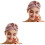 2Pcs Red Hair-Drying Hat Fast Dry Soft Comfortable for Home Use 2