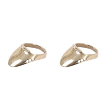 2Sets Durable Brass Archery Finger Protection Rings Golden Finish