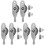 6Sets Silver PVC Window Sash Locks for Sliding Windows Child Safety 1