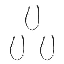 3Pcs Durable Black Braided Ponytail Hair Extensions Clip-on for Kids
