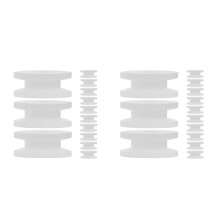 40Pcs White Plastic Toy Pulleys Durable PP for Model Cars Motor Shafts
