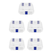 5Pcs Pc Denture Storage Boxes Portable Shockproof Retainer Holders