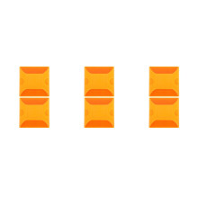 6Pcs ABS Orange Road Reflectors Outdoor Pavement Markers for Driveways