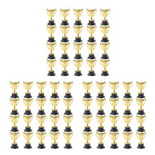 60Pcs Durable Plastic Golden Mini Trophies for Kids Sports and Parties