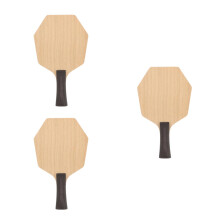 3Pcs Table Tennis Wooden Paddles Hexagon Shape for Outdoor Training
