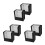 6Pcs Black Foldable Hat Storage Box with Clear Window for Travel Caps 1