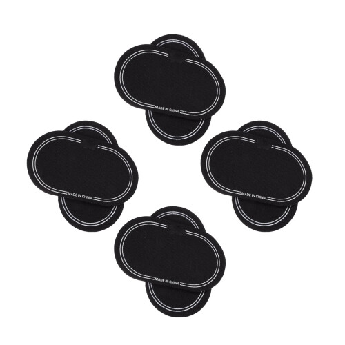 8Pcs Protective Drum Sticker Black Pte Pads for Household Drum Kit