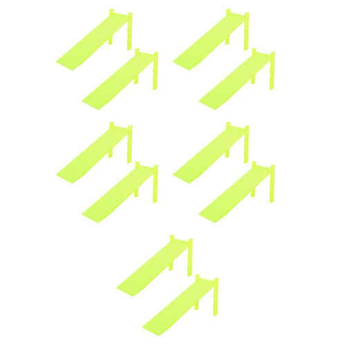 10Pcs School Physics Teaching Tools Plastic Slope Plates Light Green