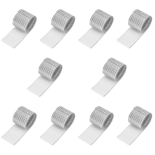 Silver Glass Mirror Tile Stickers DIY Waterproof Wall Decals
