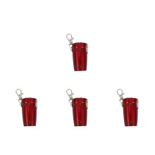 4St Compacte Rood Metalen Asbak Met Voor Thuis En Onderweg