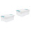 2Sets Large Clear PP Storage Case with Lid Convenient and Portable 1