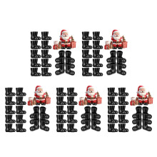 250Pcs Delicate Black Mini Shoes for Home and Xmas Props