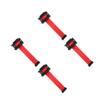 4Pcs Red Plastic Retractable Warning Line Belts for Indoor Outdoor Use