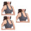 3Pcs Cross Bra Padded Grey Shockproof for Active Exercise 1