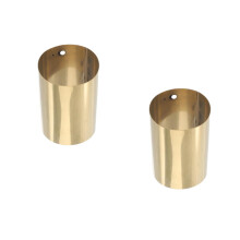 2Pcs Golden Stainless Steel Stair Railing End Caps for Home and Office