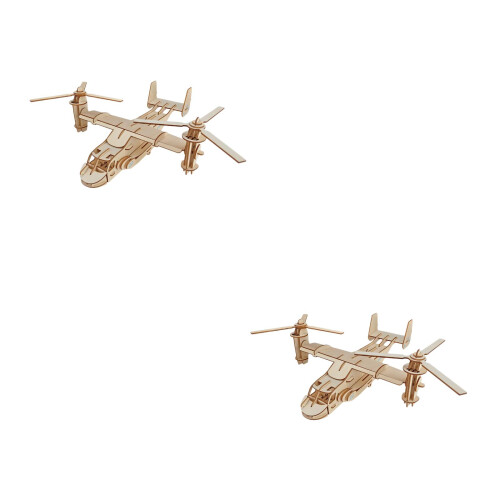 2Pcs Durable Bamboo Wooden 3D Imagination Enhancer 2