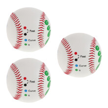 3Pcs Kids Soft Training Baseballs Durable PU Balls for Practice