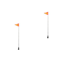 2Pcs Multi-Color Reflective Bicycle and Mobility Scooter Safety Flags