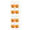 8Pièces Mini Seaux Orange Pour Bonbons Halloween 5