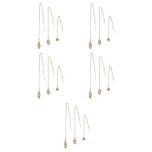 15Pcs Golden Stainless Steel Necklace with Stone Cage Pendant for DIY