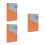 3Pcs Orange Writing Notepad 2020 Agenda Notebook Daily Use 4