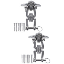 2Sets Silver Metal Household Swing Fixing Hook Wear-Resistant Hanger