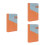 3Pcs Orange Writing Notepad 2020 Agenda Notebook Daily Use 6