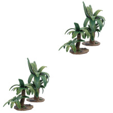 4Pcs Mini Tree Models Green Plastic for DIY Sand Table Landscape Craft