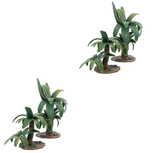 4Pcs Mini Tree Models Green Plastic for DIY Sand Table Landscape Craft