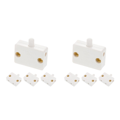 8Pcs High Sensitivity Magnetic Cabinet Light Switch White for Home Use