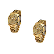 2Pcs Mechanical Wrist Watch Stainless Steel Band Automatic