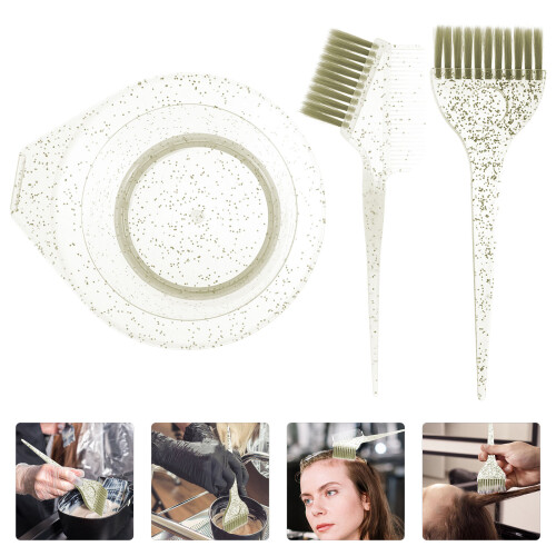 5Sets Haarfärbe-Set Grün Mit Und Mischschale Aus Nylon Und PP 1