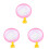 3Pièces Roue D'exercice Rose Pour Petit Animal Silence 3