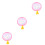 3Pièces Roue D'exercice Rose Pour Petit Animal Silence 5