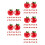 100Pièces Punaises Décoratives Rouges Forme Fruit Pour Notes Et Photos 4