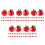 100Pièces Punaises Décoratives Rouges Forme Fruit Pour Notes Et Photos 5